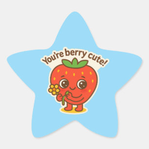 Sticker Étoile Bouton mignon Berry
