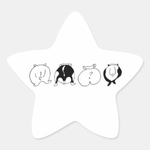 Sticker Étoile Boutons Hamster