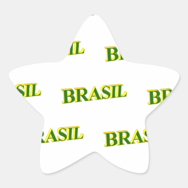 Sticker Étoile Brasil 3D (Devant)