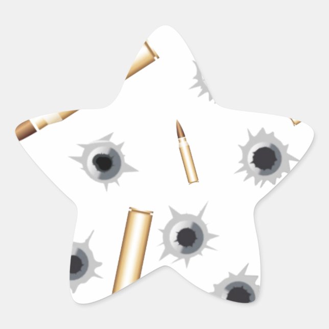 Sticker Étoile BULLETSNBULLETHOLES.png (Devant)