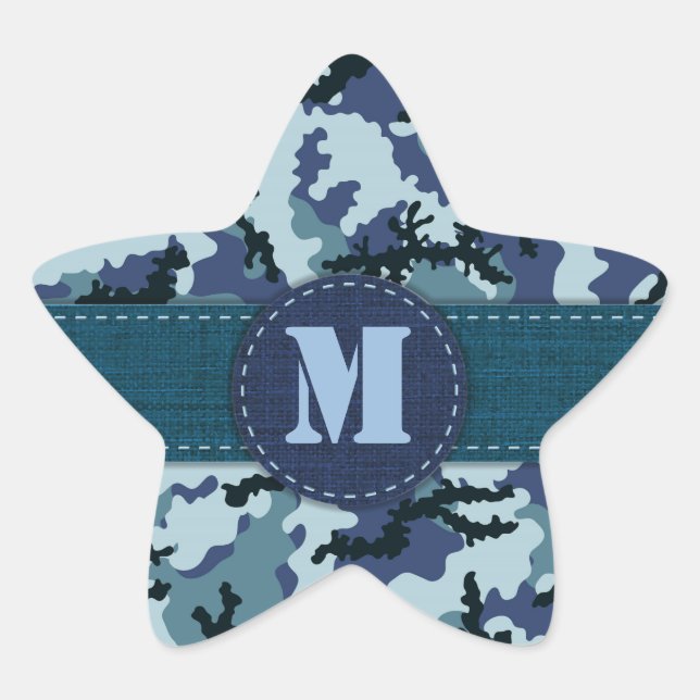 Sticker Étoile Camouflage de la marine (Devant)