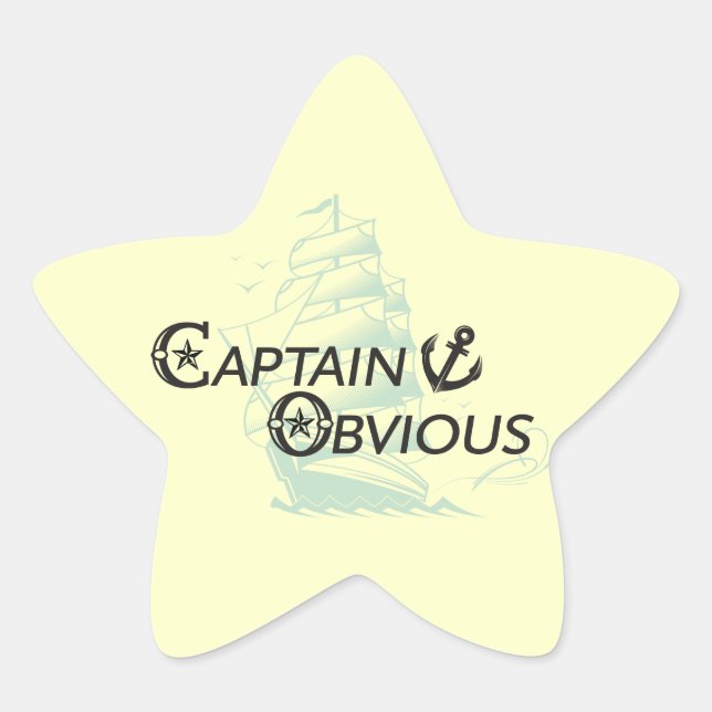 Sticker Étoile Capitaine Évident (Devant)
