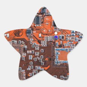 Sticker Étoile Carte circuit imprimé circuit orange PCB