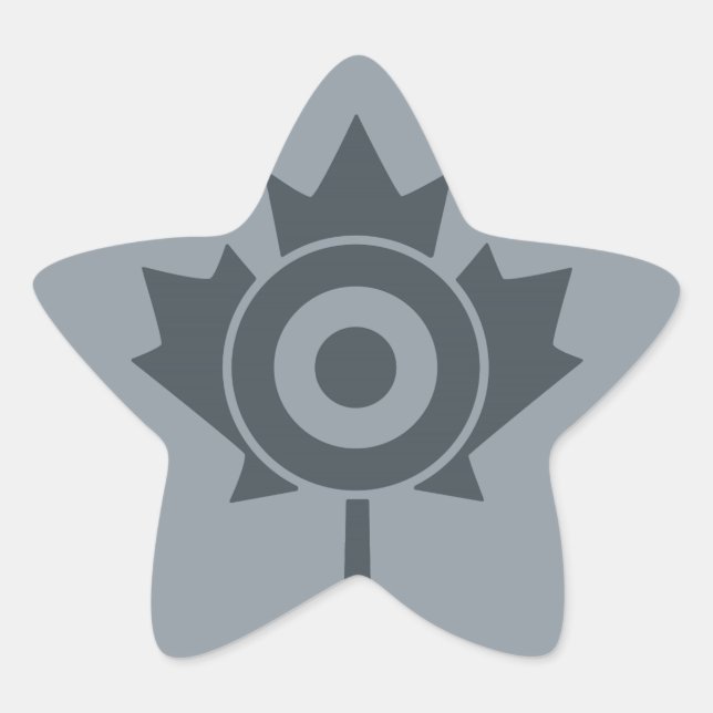 Sticker Étoile Carte graphique de la feuille d'érable canadienne (Devant)