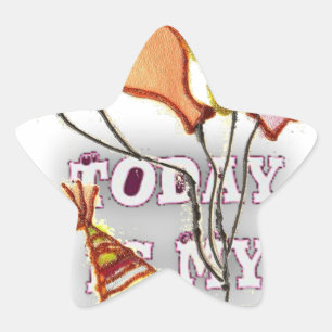 Sticker Étoile Célébrez avec notre joyeux anniversaire de bienven