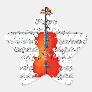 Sticker Étoile Cello & I Rock !_