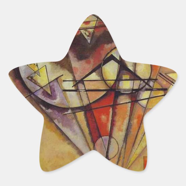 Sticker Étoile Cercles Abstraits Kandinsky (Devant)
