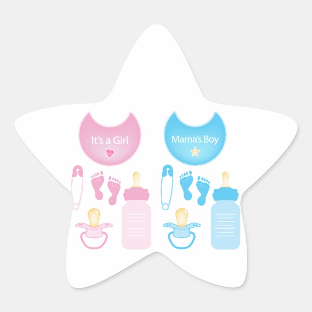 Sticker Étoile c'est un garçon (Devant)