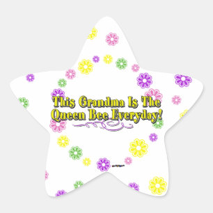 Sticker Étoile Cette Grand-Mère Est La Reine Des Fleurs Quotidien