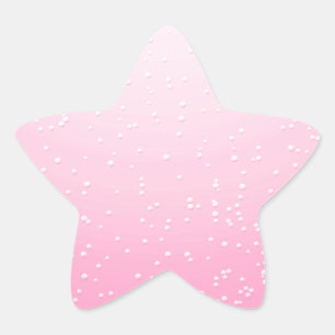 Sticker Étoile Champagne rose avec minuscules bulles Art Arrière 