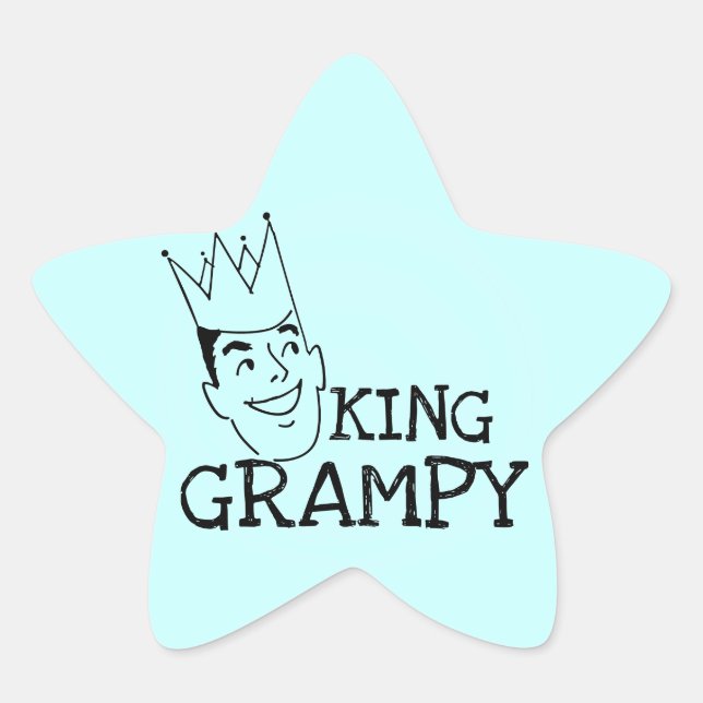 Sticker Étoile Chemises et cadeaux King Grampy (Devant)