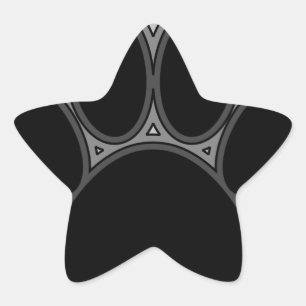 Sticker Étoile Chien Paw Avec Plan