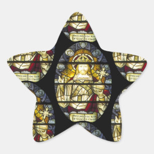 Sticker Étoile Christ le Roi Vitrail Religieux