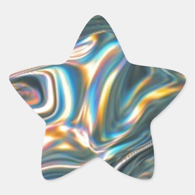 Sticker Étoile Chrome holographique (Devant)