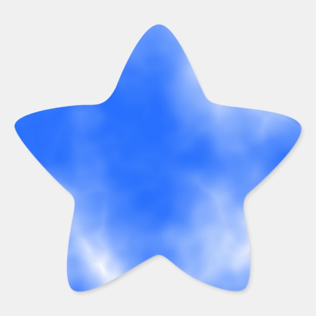 Sticker Étoile Ciel bleu avec nuages blancs. (Devant)