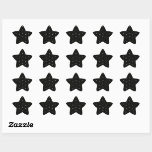 Sticker Étoile Ciel nocturne, étoiles blanches à minuit,