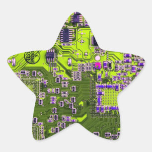 Sticker Étoile Circuit imprimé circuit imprimé circuit imprimé ca