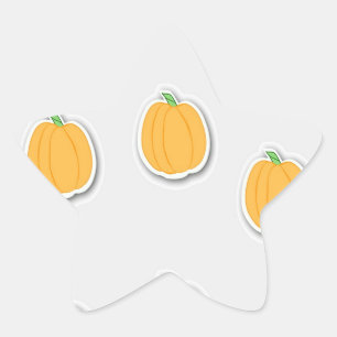 Sticker Étoile Citrouilles sur gris