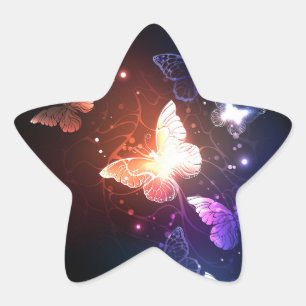 Sticker Étoile Clowing Night Butterflies