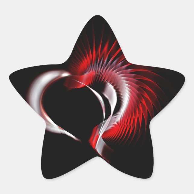 Sticker Étoile Coeur métallique (Devant)