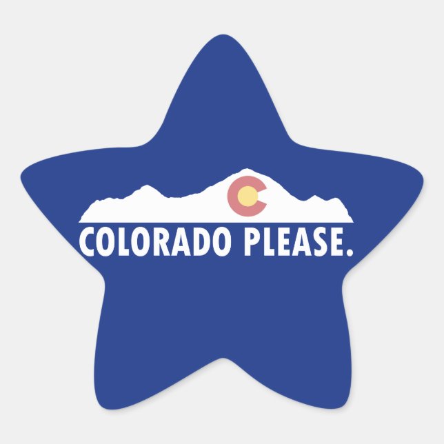 Sticker Étoile Colorado please (Devant)