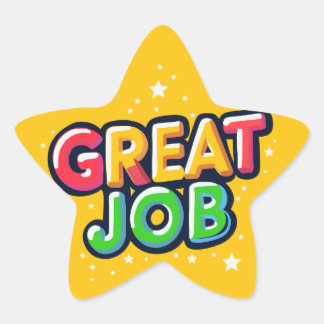 Sticker Étoile Coloré Grand Emploi En Forme D'Étoile Réussite Enf