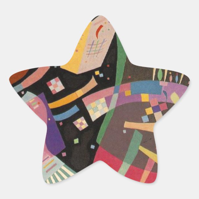 Sticker Étoile Composition Kandinsky 10 Peinture Abstraite (Devant)