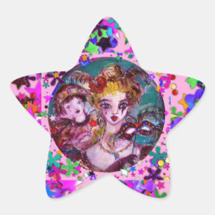 STICKER ÉTOILE CONFETTI DE MASQUÉRADE VÉNITIENNE DE VALENTINE