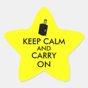 Sticker Étoile Conserver le calme et continuer sur le voyage Pers