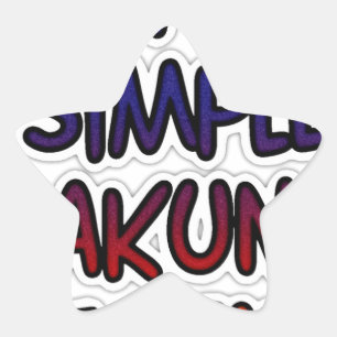 Sticker Étoile Conserver Simple Hakuna Matata Art Print