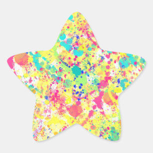 Sticker Étoile Cool tendance aquarelle éclaboussures art abstrait