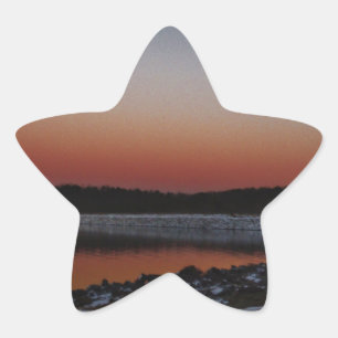 Sticker Étoile Coucher de soleil sur le lac Arrowhead