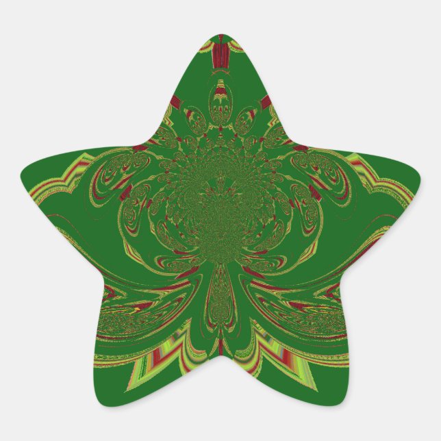 Sticker Étoile Couronne verte (Devant)
