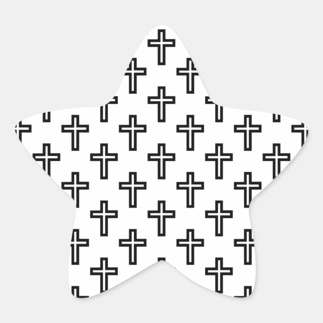 Sticker Étoile Croix chrétienne (Devant)