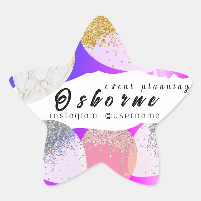 Sticker étoile de planification d'événements des b (Devant)