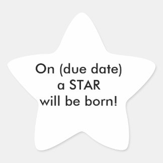 Sticker Étoile Décor baby shower amusant !