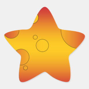 Sticker Étoile Digital Pop Art : Couleurs de drapeau d'Espagne