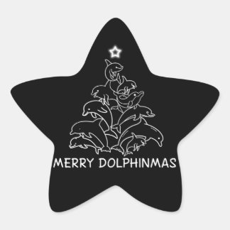 Sticker Étoile Dolphin Lover Venin | Dolphin Merry Christmas Tree