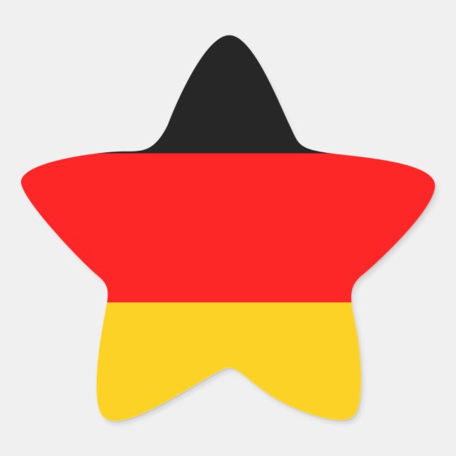 Sticker Étoile Drapeau allemand Deutsche Flagge (Devant)