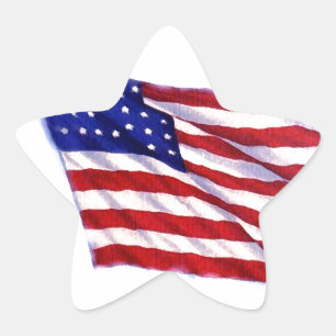 Sticker Étoile Drapeau américain