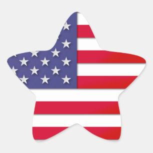 Sticker Étoile Drapeau Américain