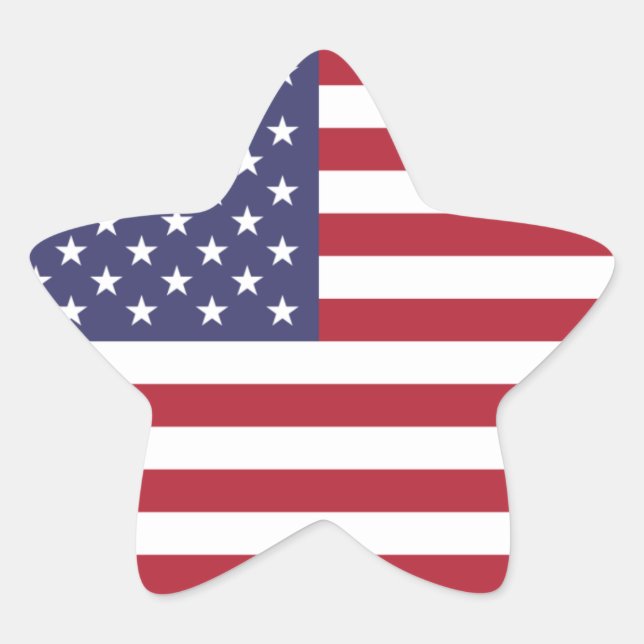 Sticker Étoile Drapeau américain/américain, États-Unis/États-Unis (Devant)