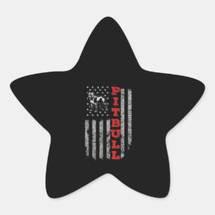 Sticker Étoile Drapeau américain de Pitbull