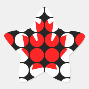 Sticker Étoile Drapeau canadien élégant à la broche