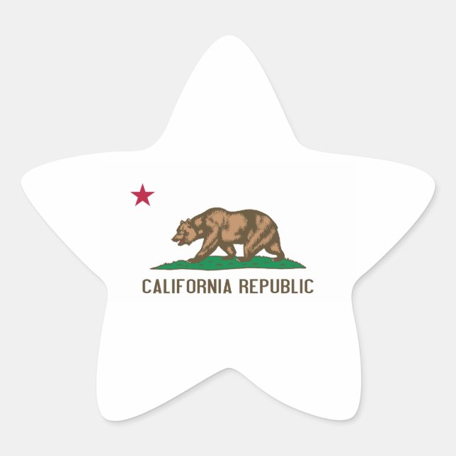Sticker Étoile Drapeau de Californie (Devant)