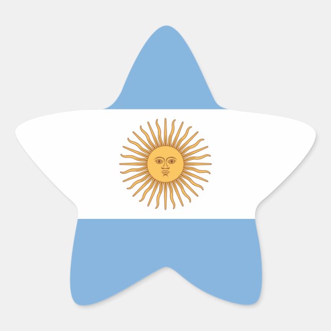 Sticker Étoile Drapeau de l'Argentine (Devant)