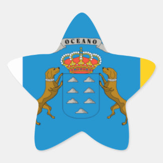 Sticker Étoile Drapeau des îles Canaries (Espagne)