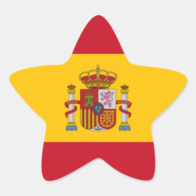 Sticker Étoile drapeau d'espagne (Devant)