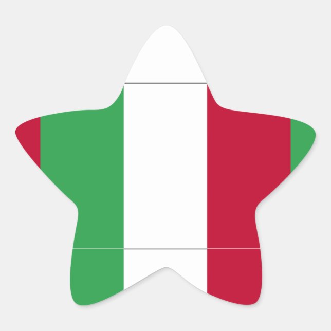 STICKER ÉTOILE DRAPEAU ITALIEN (Devant)