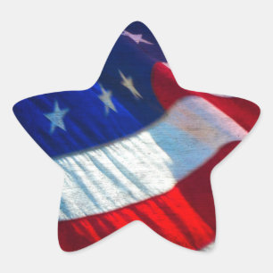 Sticker étoile drapeau patriotique américain
